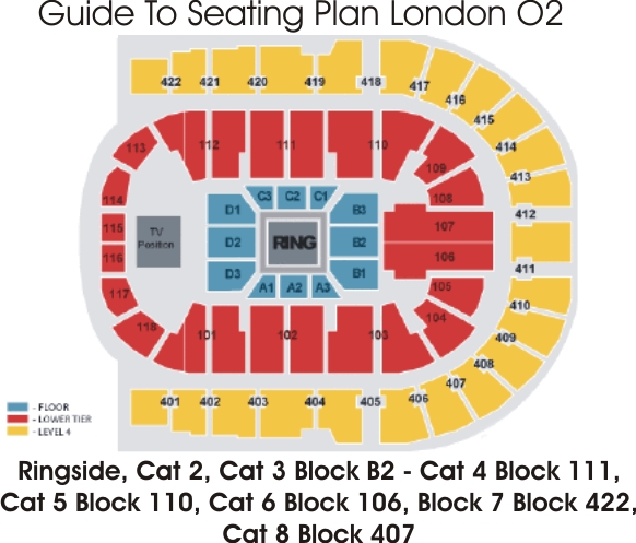 layout bar seat 2011 World Title 21 May O2 Boxing